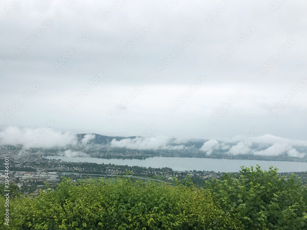 view from Uetliberg hill in Zurich, Swiss, Switzerland