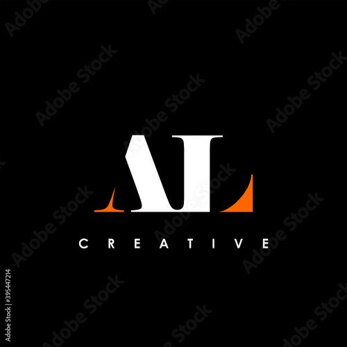 AL Letter Initial Logo Design Template Vector Illustration