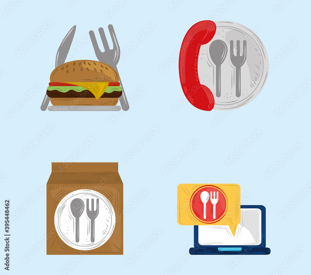 fast delivery service icon set restaurant food order fast delivery service icon set restaurant food order