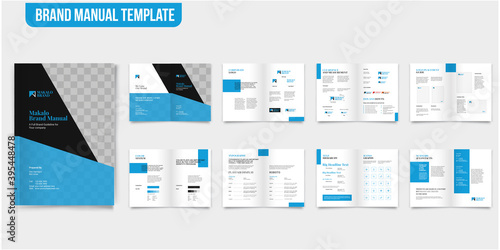 Brand Manual Templates Minimal Brand Guideline Template Brand Style Guide Brochure Layout Brand Book Stationery Design