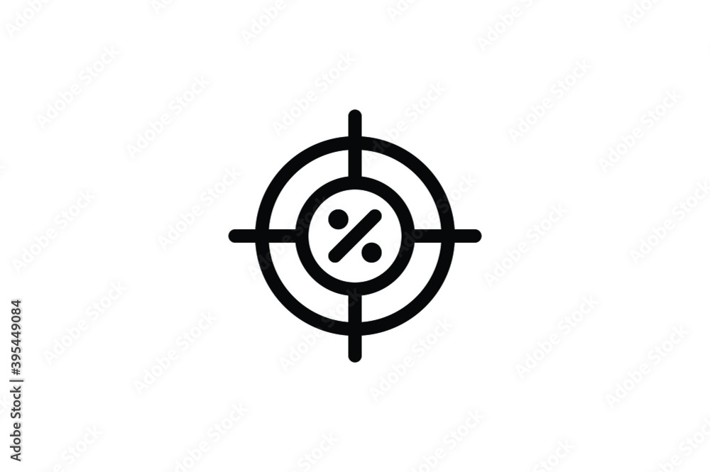 Black Friday Icon - Discount Target Black Friday Icon - Discount Target