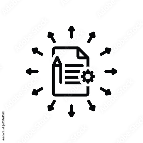 Black line icon for assign
