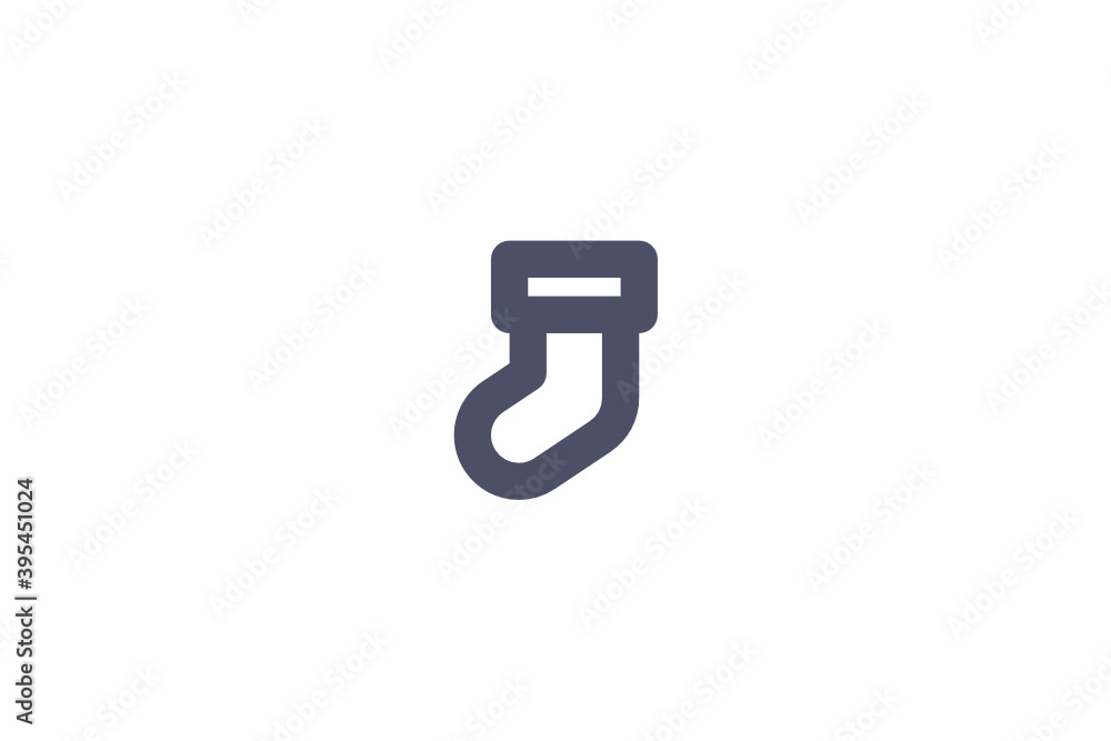 Christmas Socks Icon Illustration Christmas Socks Icon Illustration