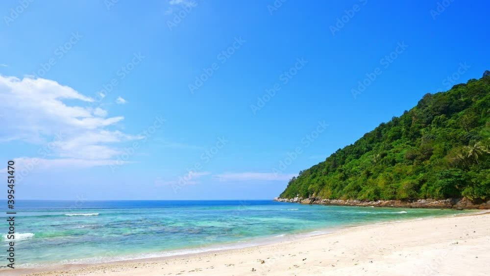 Tropical beautiful landscape of sea ocean around sand with white cloud blue sky for nature background
Tropical beautiful landscape of sea ocean around sand with white cloud blue sky for nature background