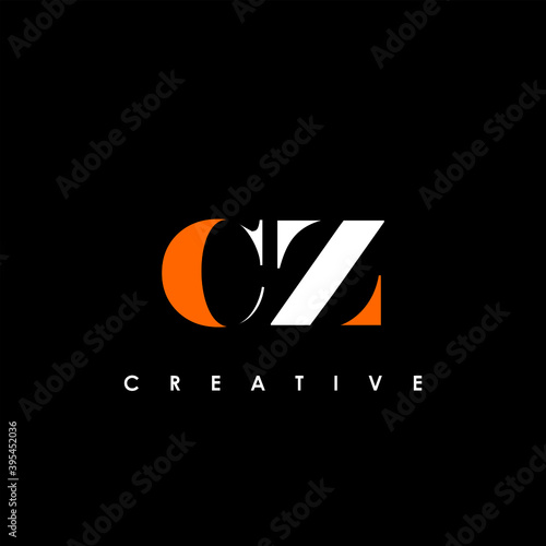 CZ Letter Initial Logo Design Template Vector Illustration photo