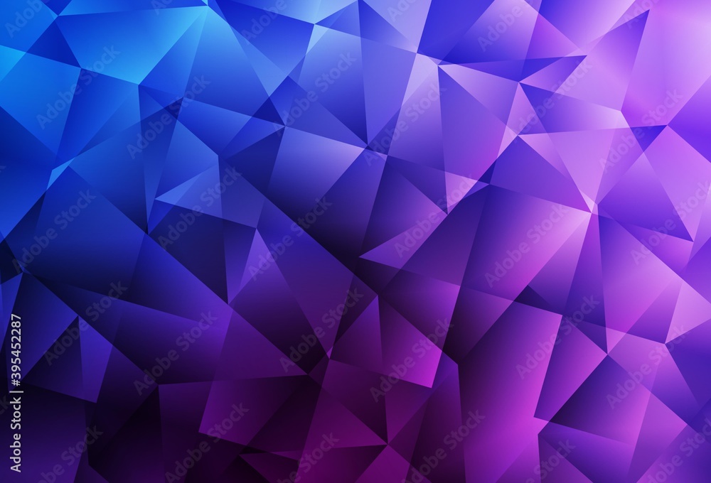 Light Pink, Blue vector polygonal template. Light Pink, Blue vector polygonal template.