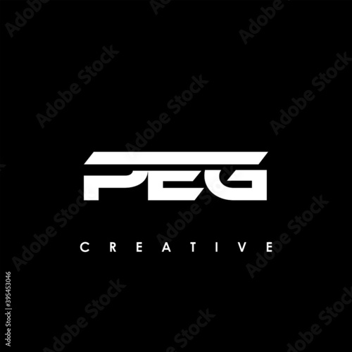 PEG Letter Initial Logo Design Template Vector Illustration