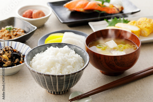 日本の朝食イメージ(和食)　Japanese traditional breakfast