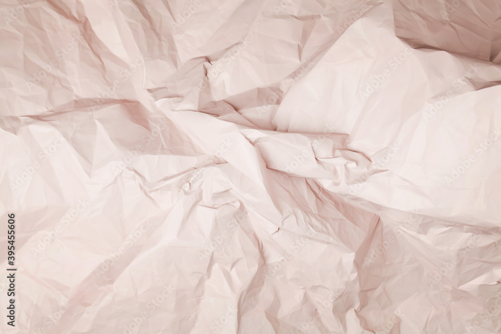 Obraz premium beige crumpled paper background, texture for web design screensavers.