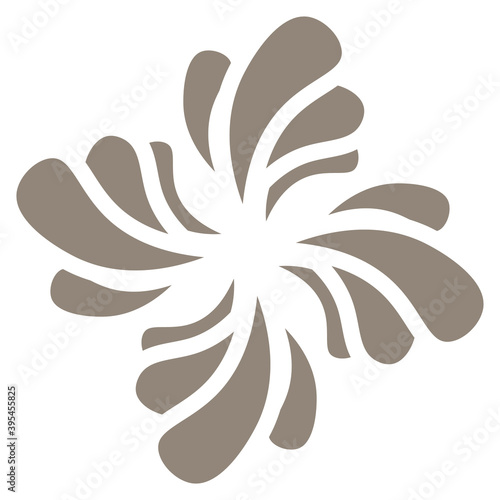simple geometric logotype, abstract flower 