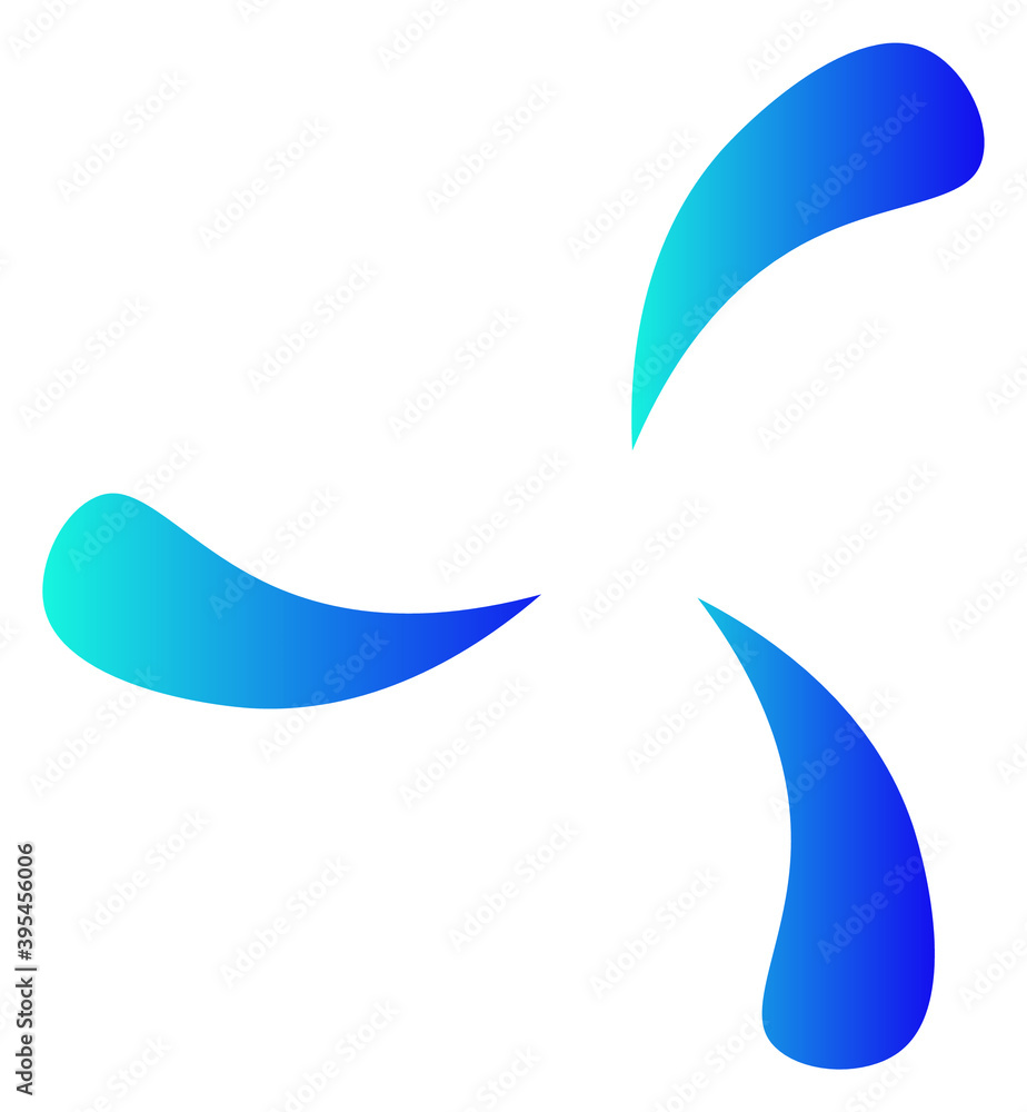 Fototapeta premium blue abstract icon, geometric logotype