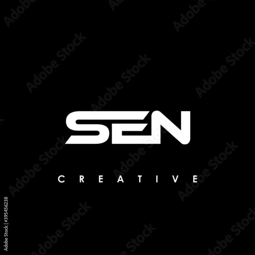 SEN Letter Initial Logo Design Template Vector Illustration