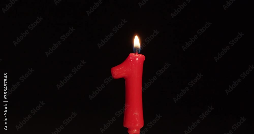 Number one candle First anniversary