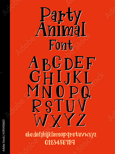 Quirky and playful mid century handwritten font and number for creative artwork design such as typography, vintage poster, book cover, children book, Christmas greeting card, retro banner and so on.