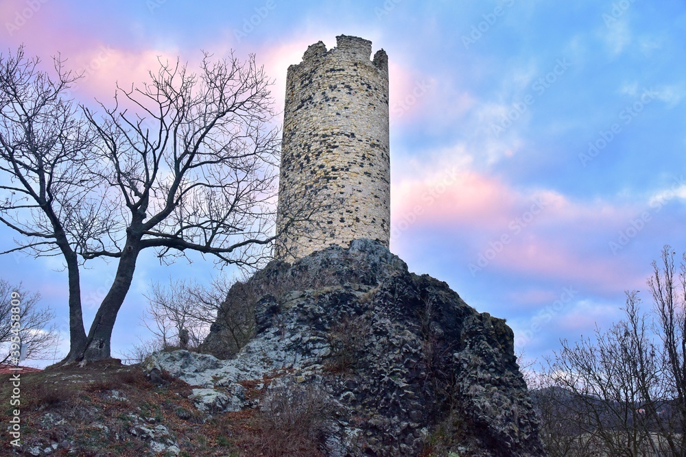The ruins of Ralsko Castle or Rollberg is located in Northern Bohemia in Liberec Region in Ralsko, Czech Republic.