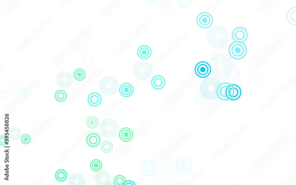 Light Blue, Green vector pattern with spheres.