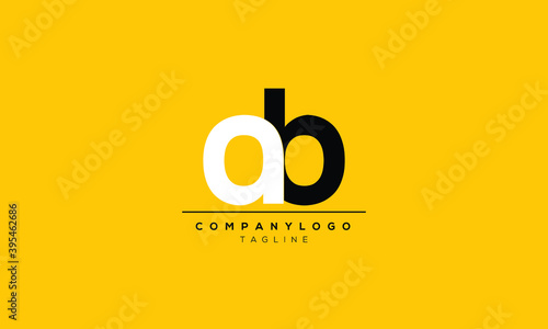 AB Abstract initial monogram letter alphabet logo design