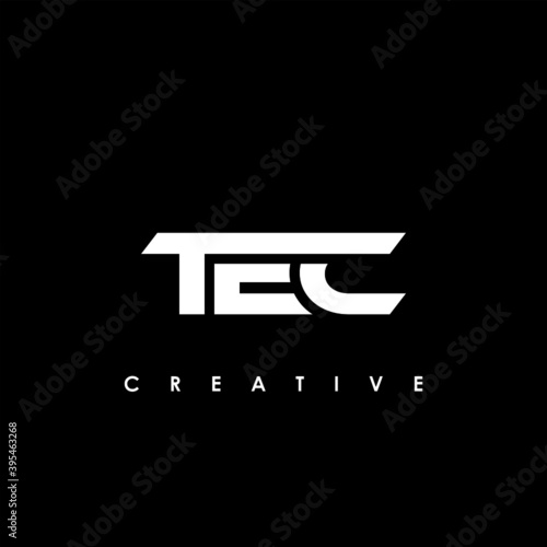 TEC Letter Initial Logo Design Template Vector Illustration