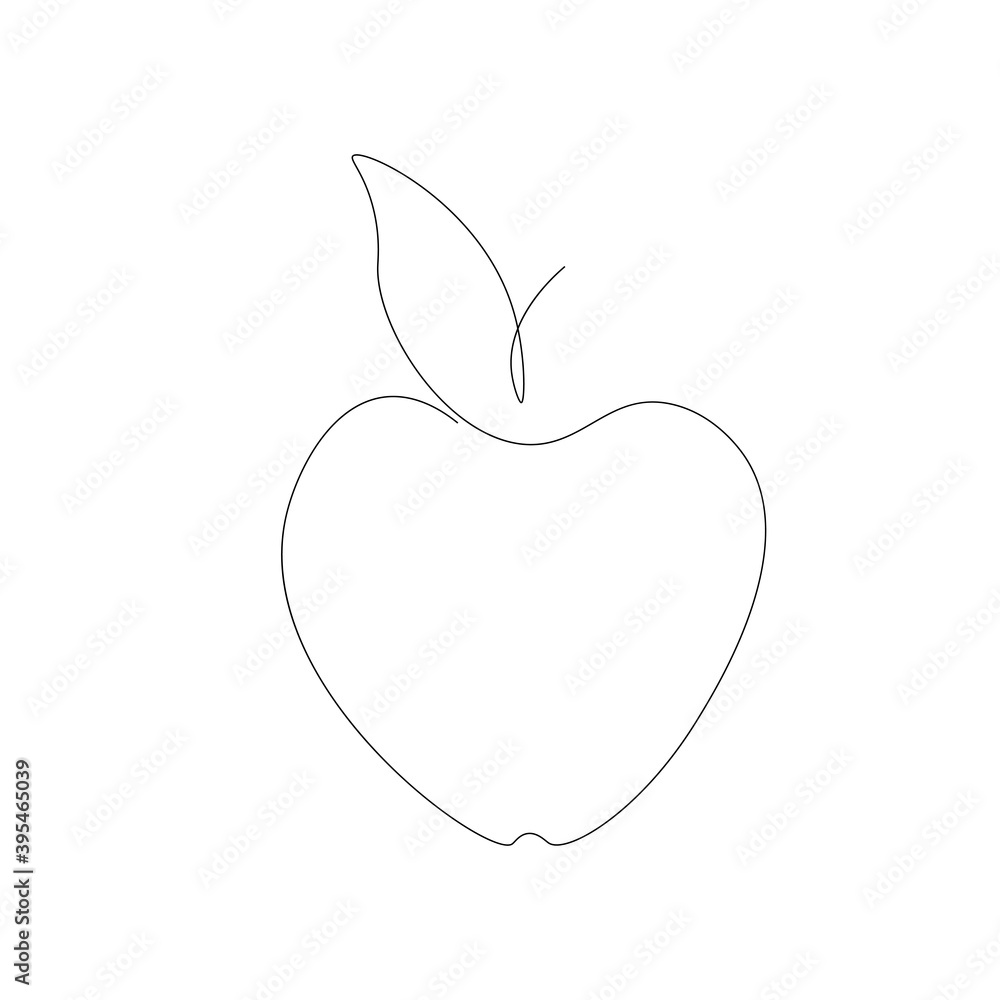 Apple fruit on white background. Vector illustration Apple fruit on white background. Vector illustration