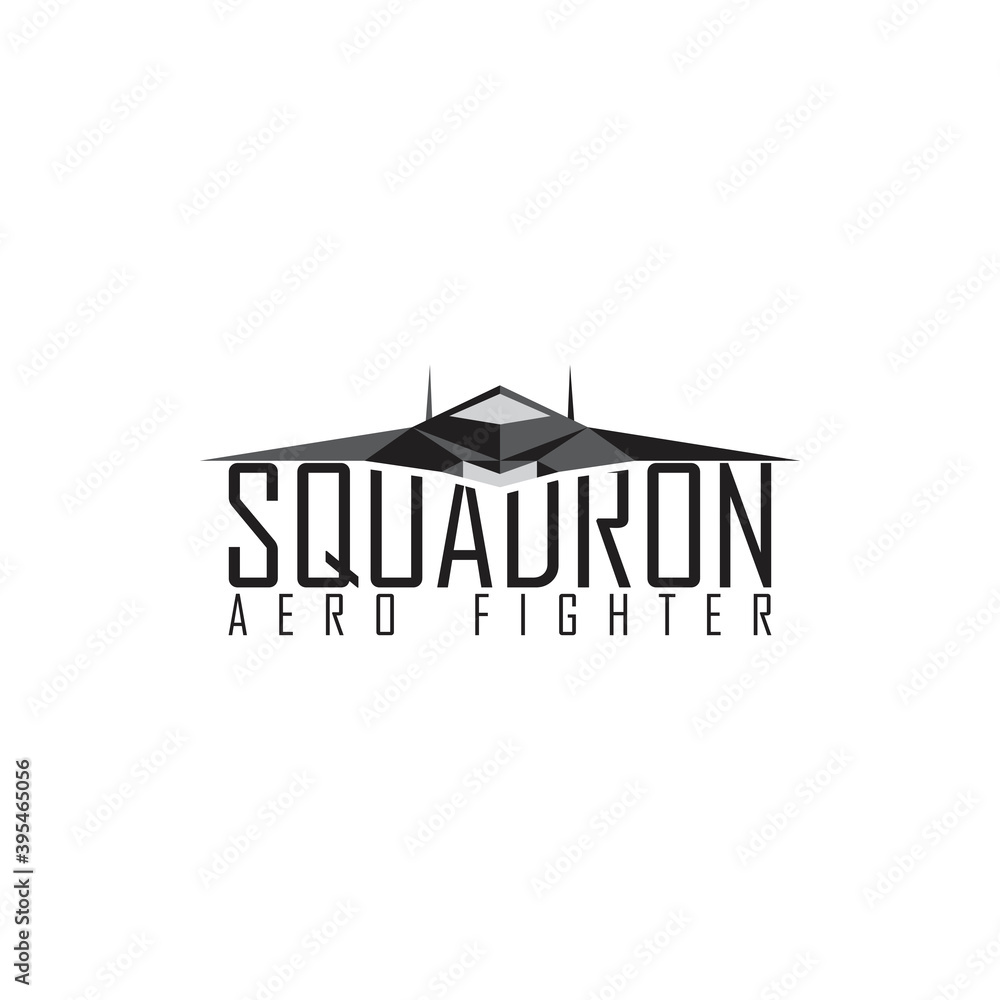 AEROSPACE FIGHTER SQUADRON PLANE logo design vector AEROSPACE FIGHTER SQUADRON PLANE logo design vector