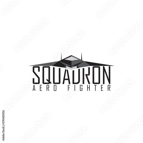 AEROSPACE FIGHTER SQUADRON PLANE logo design vector