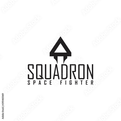 AEROSPACE FIGHTER SQUADRON PLANE logo design vector