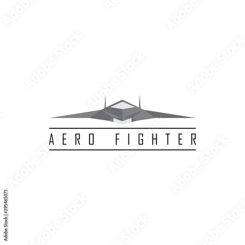 AEROSPACE FIGHTER SQUADRON PLANE logo design vector