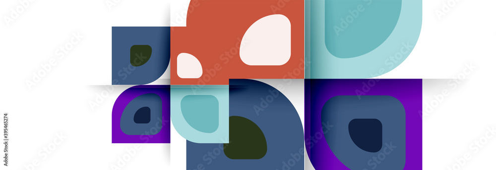 Set of vector modern geometric abstract backgrounds with repeating abstract round shapes patterns and shadow effects Set of vector modern geometric abstract backgrounds with repeating abstract round shapes patterns and shadow effects