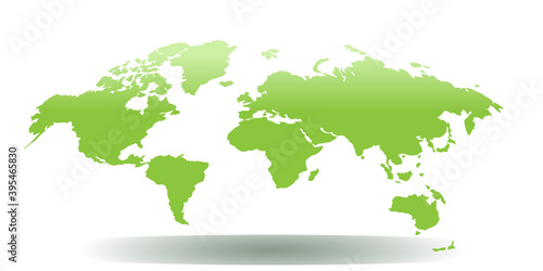 高精細な世界地図のイラストレーション。