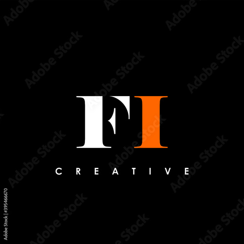 FI Letter Initial Logo Design Template Vector Illustration