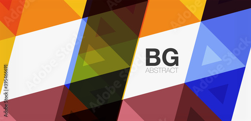 Mosaic triangle pattern abstract background for cover, banner, flyer and poster and other template