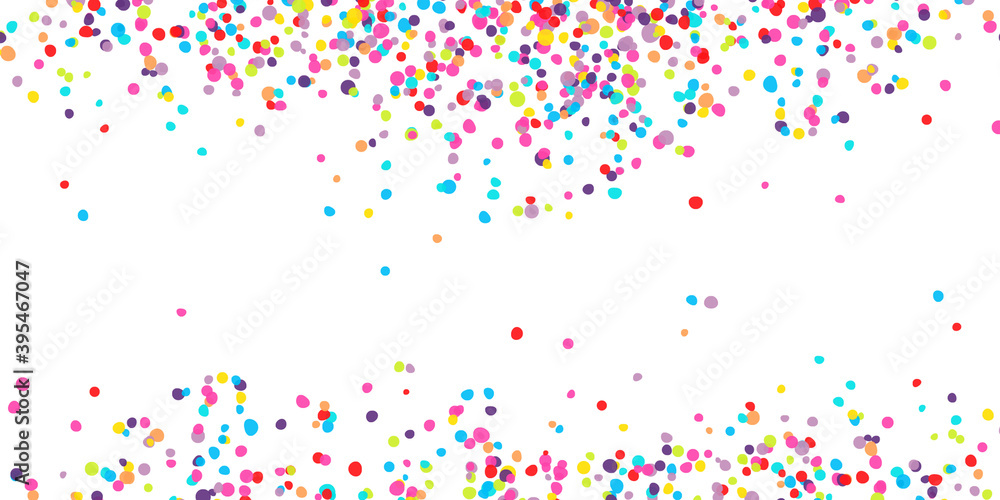 Colorful Confetti On White Background