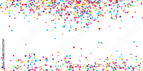 Colorful Confetti On White Background