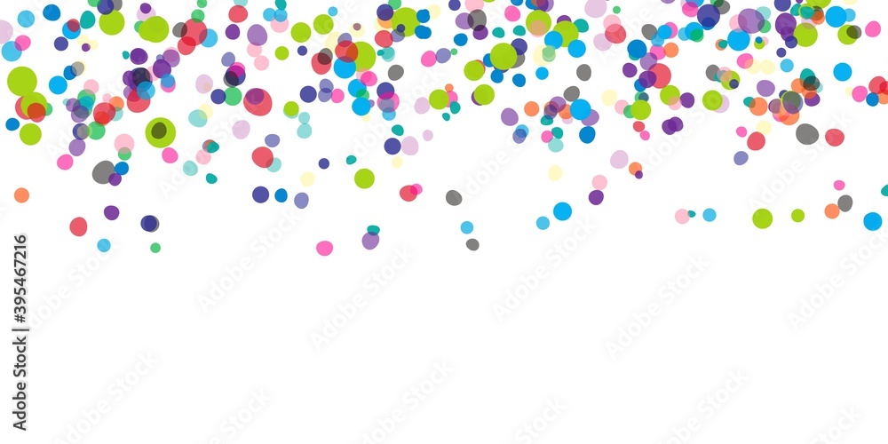 Colorful Confetti On White Background