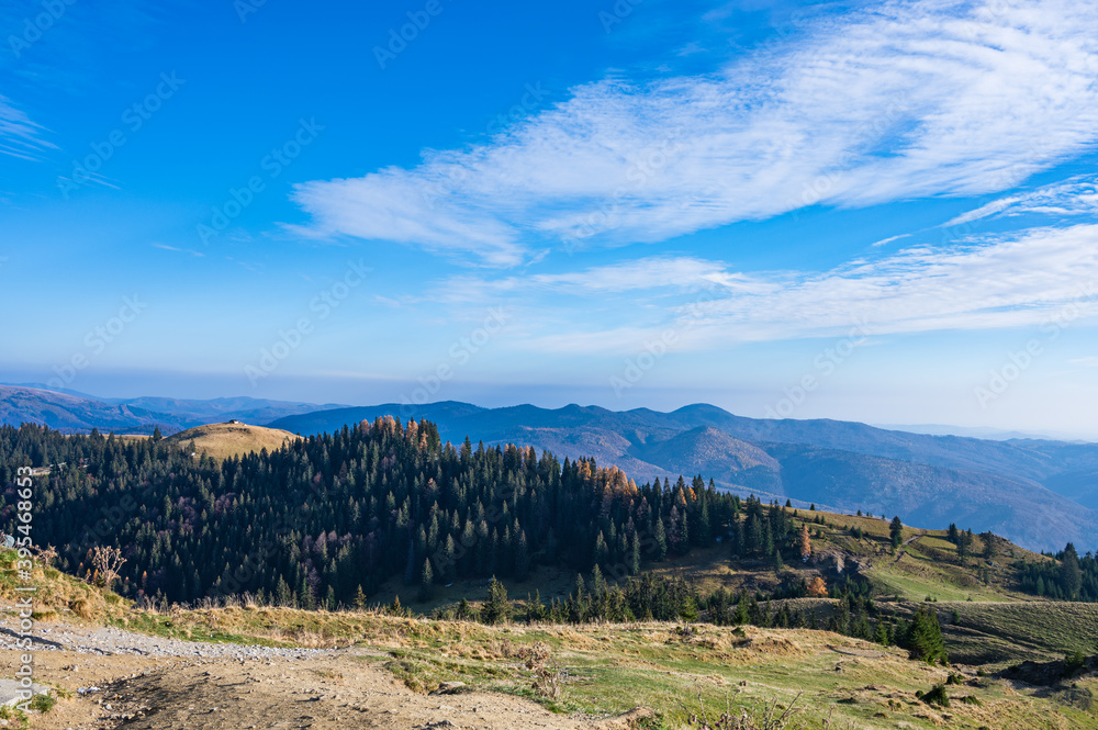 Romanian mountain landscape in the Carpathians
