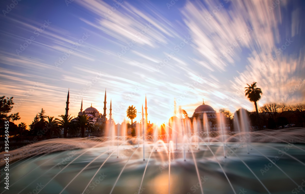 Blue Mosque of Istanbul, also known as the Sultan Ahmet Camii (or ...