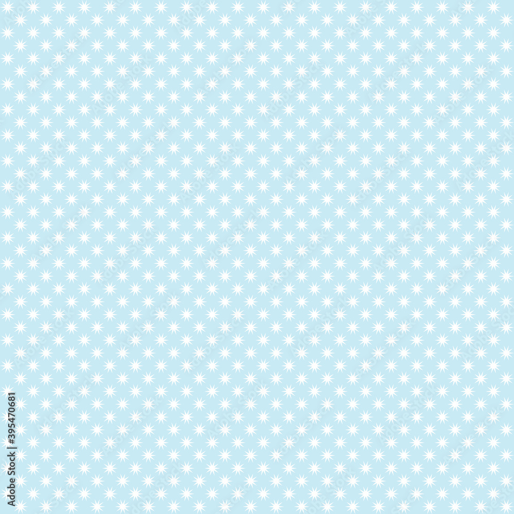 Pattern of white stars on light blue background, vector illustration Pattern of white stars on light blue background, vector illustration