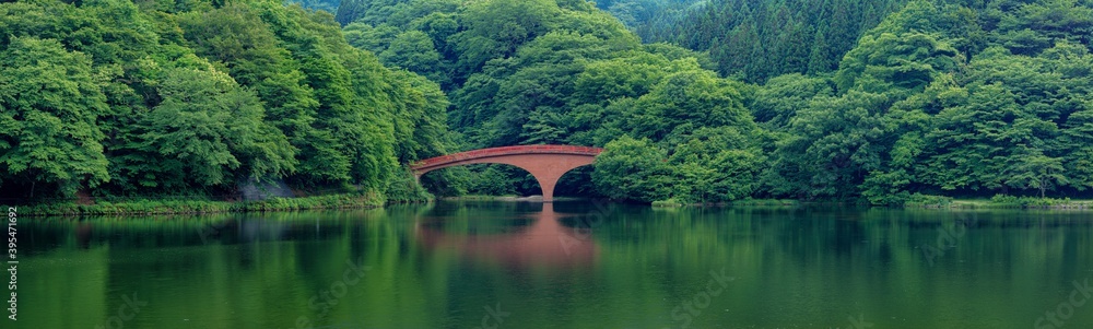 長野県・新緑の碓井湖パノラマ