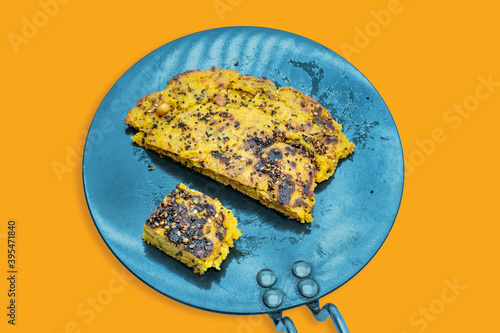 Gujarati Handvo in Tawa / Handwa Vegetable Cake Gujarati photo