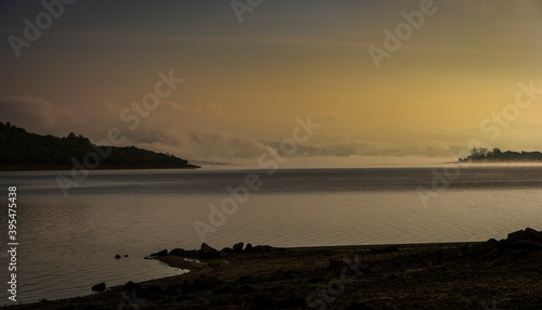 A peaceful sunrise on a Cantabrian lake