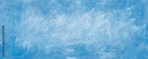 Web banner lungo. acquerello in pittura blu e bianca nuvoloso e grunge marmorizzato, nebbia morbida o illuminazione nebulosa e colori pastello. 