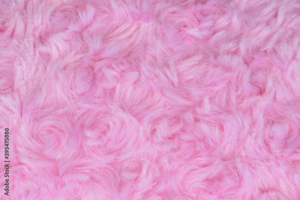 Pink luxury wool natural fluffy fur wool skin texture close-up Pink luxury wool natural fluffy fur wool skin texture close-up