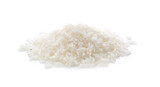 rice grains on white background