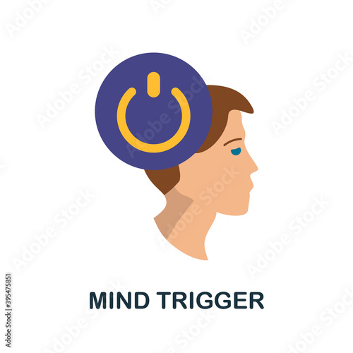 Mind Trigger icon. Simple element from personality collection. Creative Mind Trigger icon for web design, templates, infographics and more