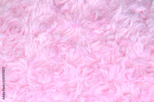 Pink luxury wool natural fluffy fur wool skin texture  close-up