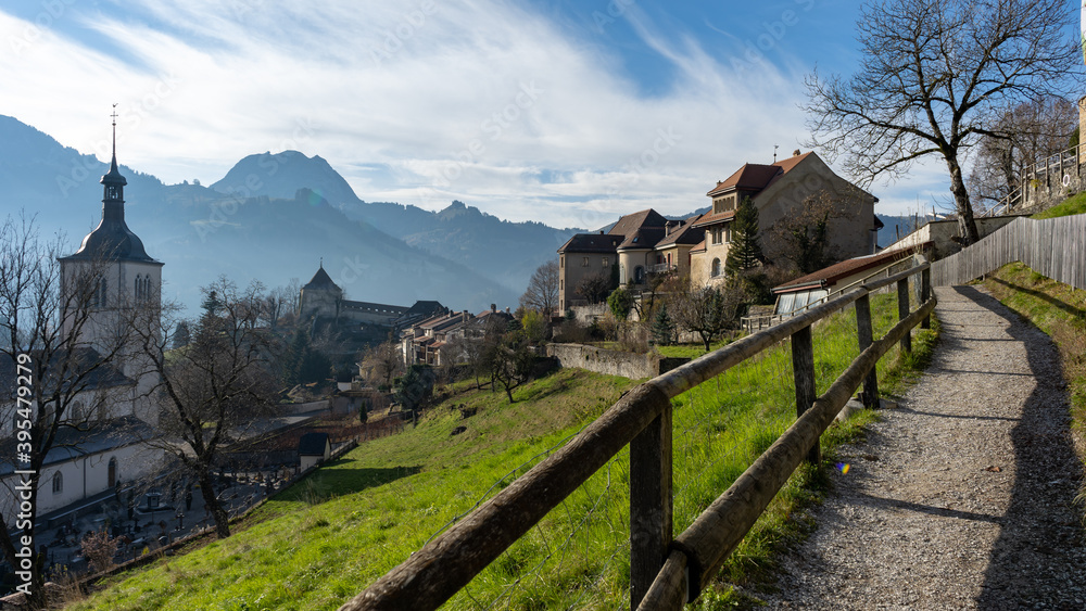 The Village of Gruyeres, Switzerland. 