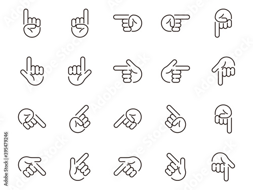 指差しアイコン-Pointing icon