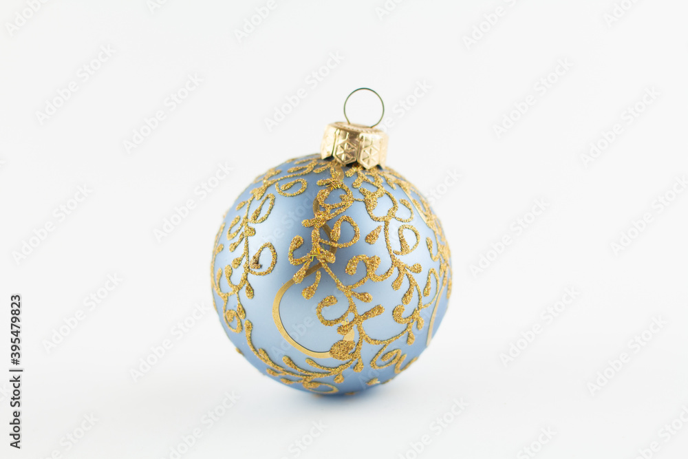 golden ball for christmas tree on white background golden ball for christmas tree on white background