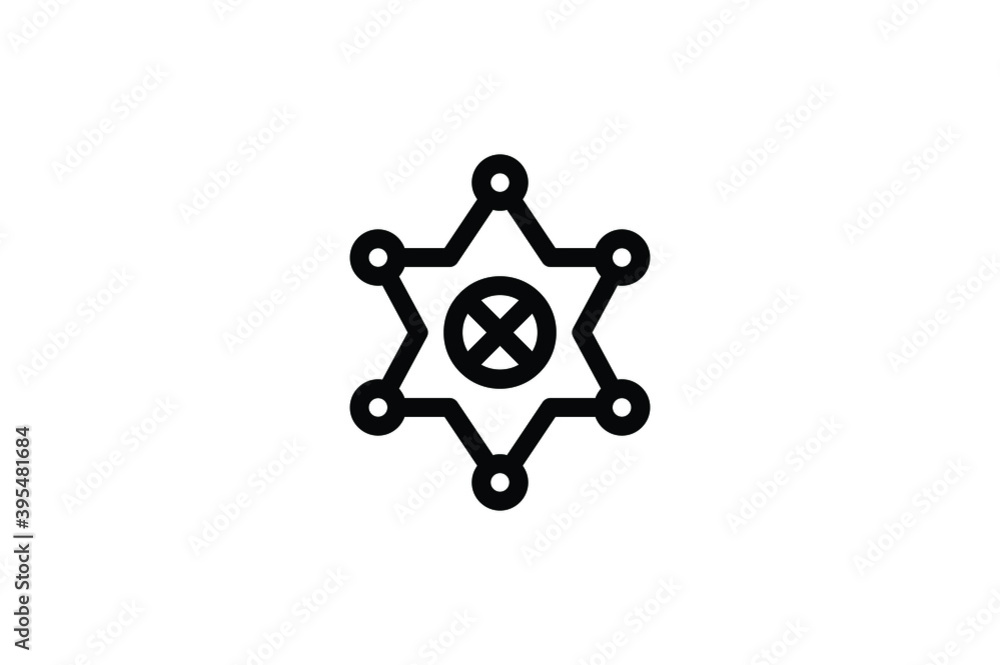 Wild West Outline Icon - Sheriff Wild West Outline Icon - Sheriff