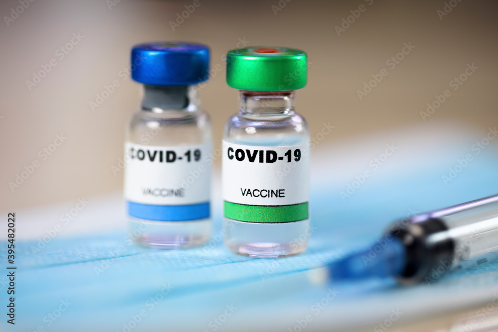 COVID-19 Vaccine and syringe injection. Medicine infectious concepts COVID-19 Vaccine and syringe injection. Medicine infectious concepts